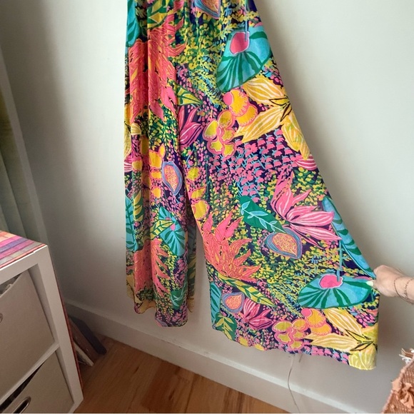 Trina Turk Jacksonville Colorful Floral Wide Leg Jumpsuit XS - Picture 8 of 9
